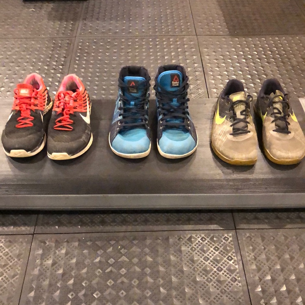 3 pairs of Men’s size 10 cross trainers.